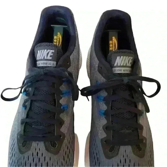 Nike Zoom Winflo 4 Men's Grey Running Sneakers Shoe Size 11.5 - Picture 2 of 9